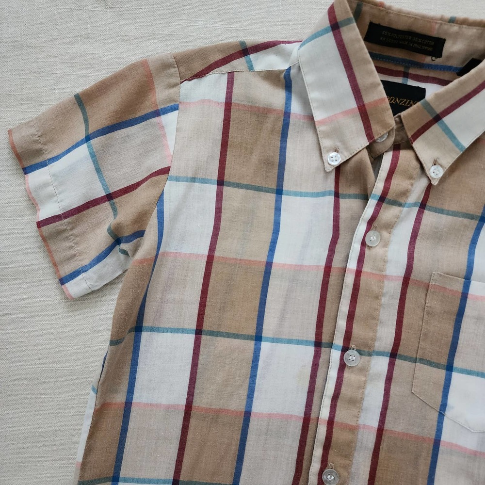 Vintage Plaid Buttondown Shirt kids 8 - Picture 3 of 9